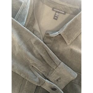 EILEEN FISCHER Mens Size XS Green Corduroy‎ Button Up Long Sleeve
